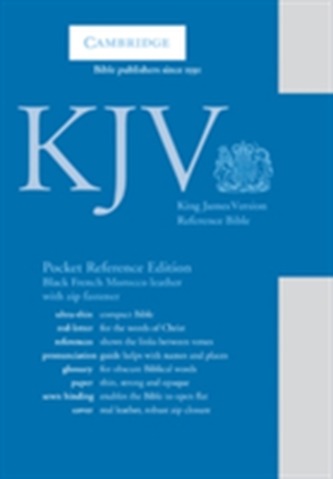 KJV Pocket Reference Edition KJ243:XRZ Black French Morocco Leather, with Zip Fastener