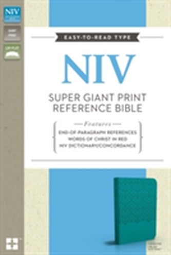 NIV Super Giant Print Reference Bible Turquoise Imitation Leather