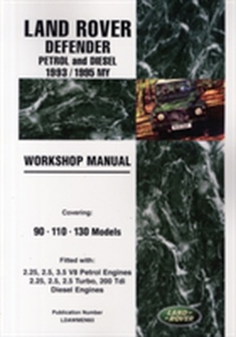 Land Rover Defender Petrol and Diesel 1993/1995 My Workshop Manual: Covering 90 110 130 Models