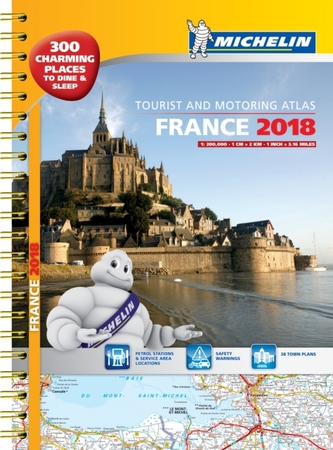 France 2018 Tourist & Motoring atlas A3-Spiral