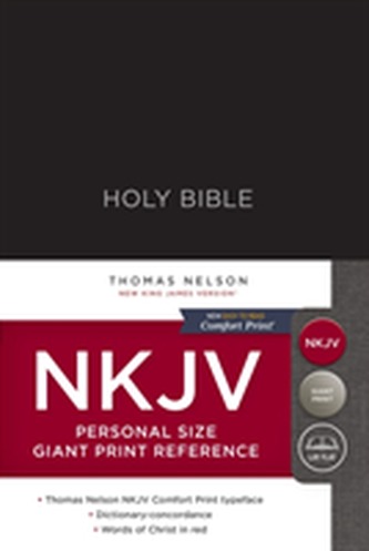 NKJV, Reference Bible, Personal Size Giant Print, Hardcover, Black, Red Letter Edition, Comfort Print NKJV, Reference Bible, Personal Size Giant Print, Hardcover, Black, Red Letter Edition, Comfort Print