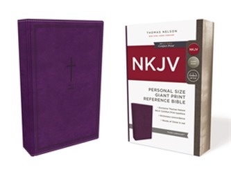 NKJV, Reference Bible, Personal Size Giant Print, Leathersoft, Purple, Red Letter Edition, Comfort Print