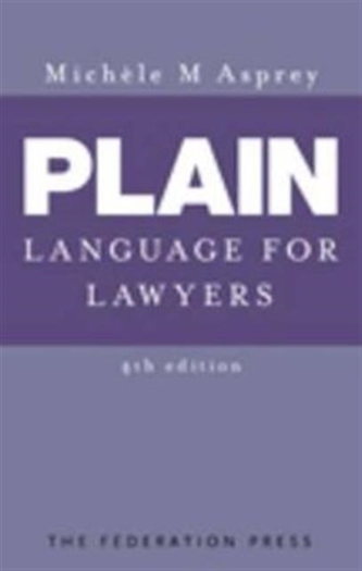 Plain Language for Lawyers