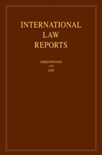 International Law Reports: Volume 175