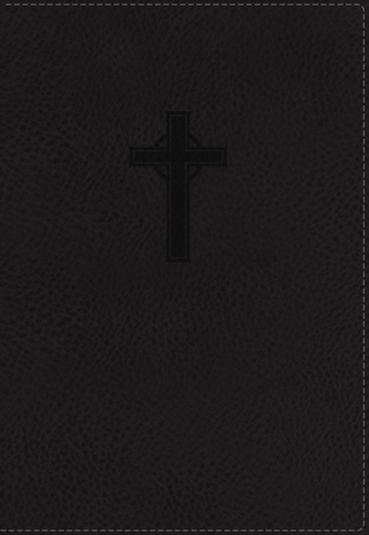 NKJV, Reference Bible, Compact, Large Print, Imitation Leather, Black, Red Letter Edition