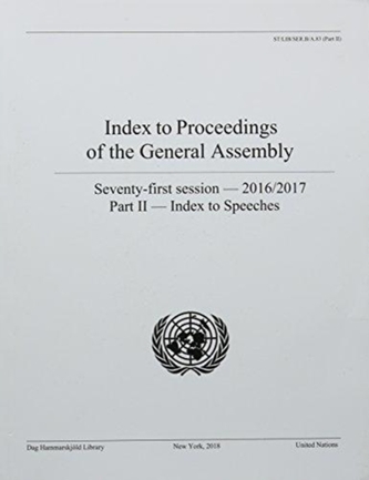 Index to Proceedings of the General Assembly 2016/2017