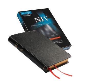 NIV Pitt Minion Reference Edition, Black Goatskin Leather, Red Letter Text