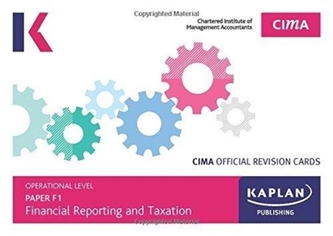 F1 FINANCIAL REPORTING AND TAXATION - REVISION CARDS
