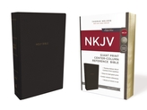 NKJV, Reference Bible, Center-Column Giant Print, Leathersoft, Black, Red Letter Edition, Comfort Print