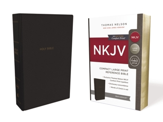NKJV, Reference Bible, Compact Large Print, Leathersoft, Black, Red Letter Edition, Comfort Print NKJV, Reference Bible, Compact Large Print, Leathersoft, Black, Red Letter Edition, Comfort Print