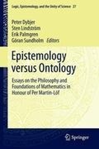 Epistemology versus Ontology Epistemology versus Ontology