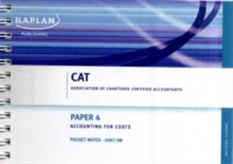 Accounting for Costs - Pocket Notes