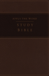 NKJV, Apply the Word Study Bible, Large Print, Leathersoft, Brown, Red Letter Edition