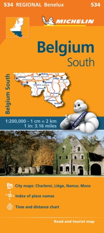 Belgium South - Michelin Regional Map 534