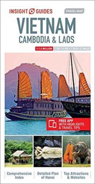 Insight Guides Travel Map Vietnam, Cambodia & Laos