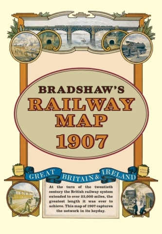 Bradshaw's Railway Folded Map 1907 Bradshaw's Railway Folded Map 1907