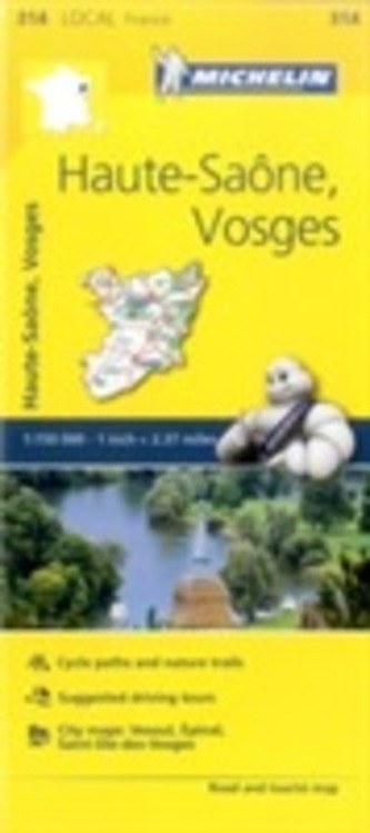 Haute-Saone, Vosges - Michelin Local Map 314