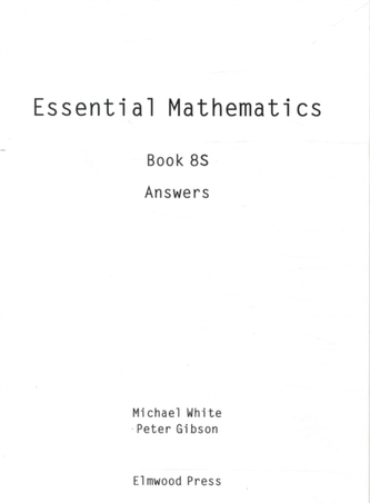 Essential Maths Book 8S Answers