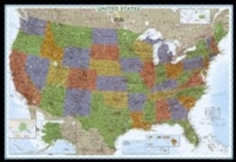 United States Classic, Enlarged &, Laminated