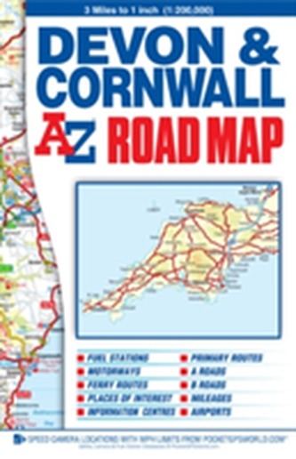 Devon & Cornwall Road Map