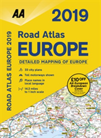 AA Road Atlas Europe 2019