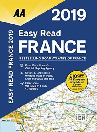 AA Easy Read Atlas France 2019