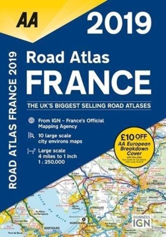 AA Road Atlas France 2019