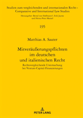 Mitveraeuerungspflichten im deutschen und italienischen Recht