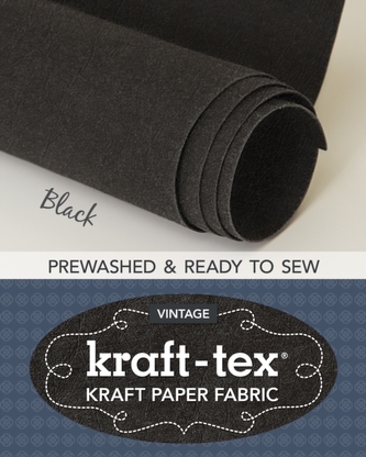kraft-tex (R) Roll, Black Prewashed