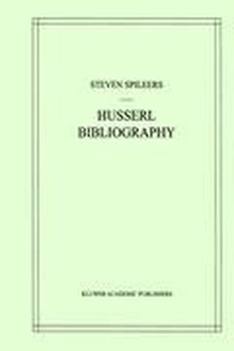 Edmund Husserl Bibliography Edmund Husserl Bibliography