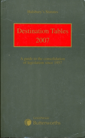 Halsbury's Statutes Destination Tables