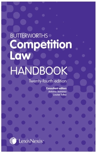 Butterworths Competition Law Handbook Butterworths Competition Law Handbook