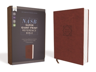 NASB, Super Giant Print Reference Bible, Leathersoft, Brown, Red Letter, 1995 Text, Comfort Print