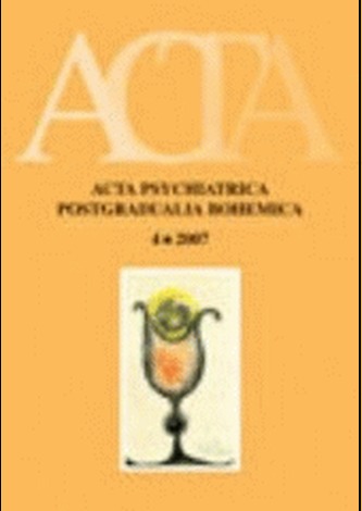 Acta Psychiatrica Postgradualia Bohemica 4/2007