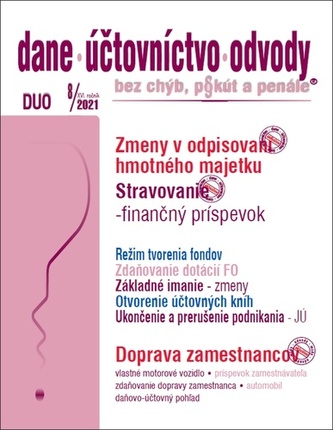 DUO 8/2021   – Zmeny v daniach a v účtovníctve