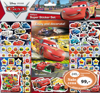 Auta - 500 samolepek