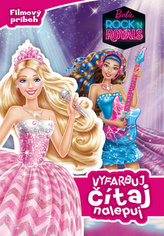 Barbie Rock ´n Royals Vyfarbuj, čítaj, nalepuj