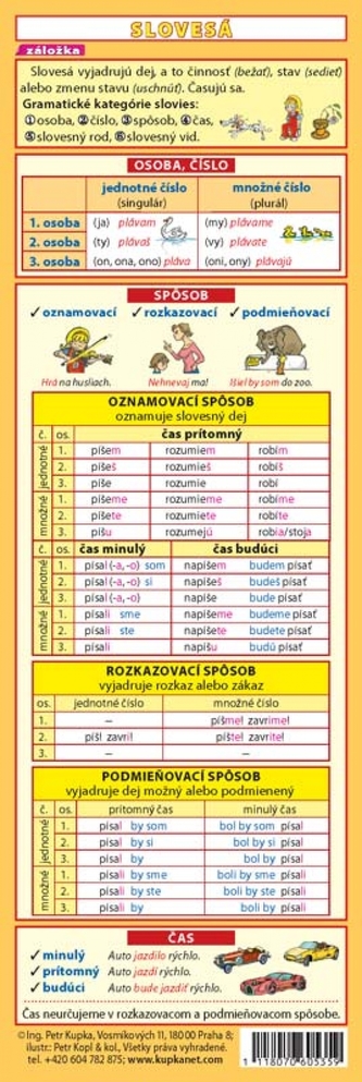 Záložka – Slovesá