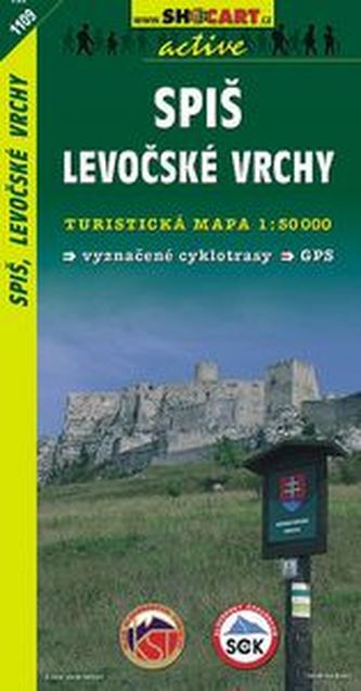 Spiš, Levočské vrchy 1:50T/1109 Turistická mapa SHOCart