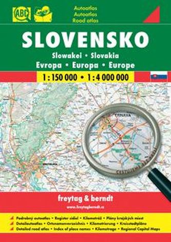 Slovensko autoatlas 1:150 0000 A4, spirála