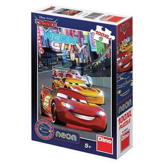 Auta - Neon puzzle 100 XL dílků