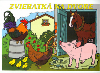 Zvieratka na dvore - omalovánka