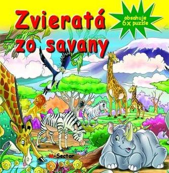 Zvieratá zo savany-6x puzzle