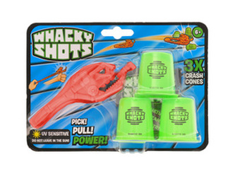 Whacky Shots 9,5cm s doplňky Fireball červený na kartě