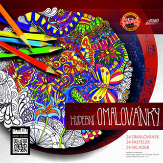 Hudební omalovánky + 24 pastelek Koh-i-noor