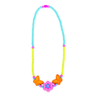 Náhrdelník - Růžová kytička