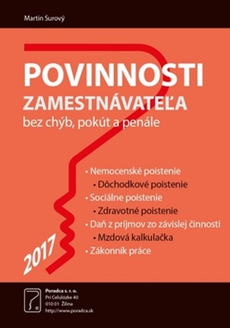 Povinnosti zamestnávateľa 2016