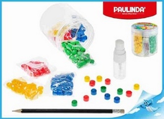 Paulinda Super Beads 10x8mm 4barvy 160ks s doplňky v dóze