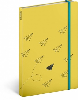 Notes - Paper Plane, nelinkovaný, 13 x 21 cm