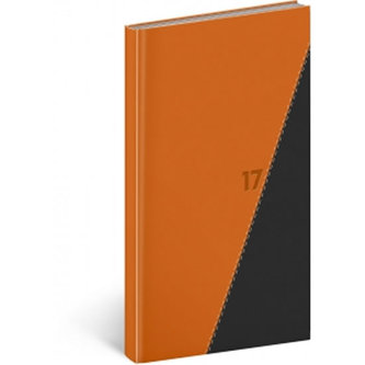 Diář 2017 - Triangl - kapesní/černooranžový